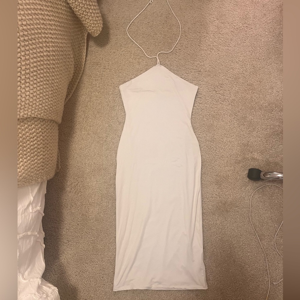 Princess Polly White Halter Midi Dress